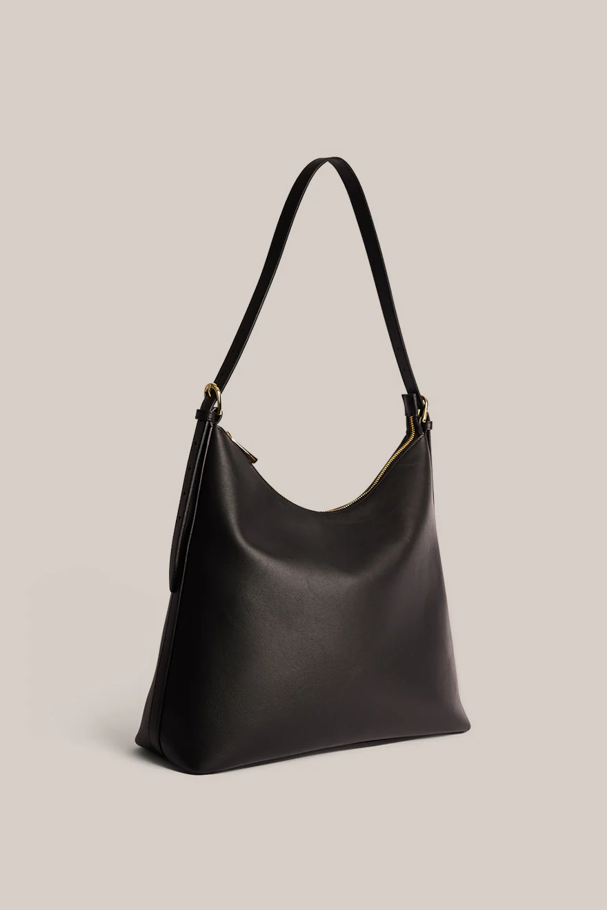 Harper Large Black Leather Hobo - Image 4
